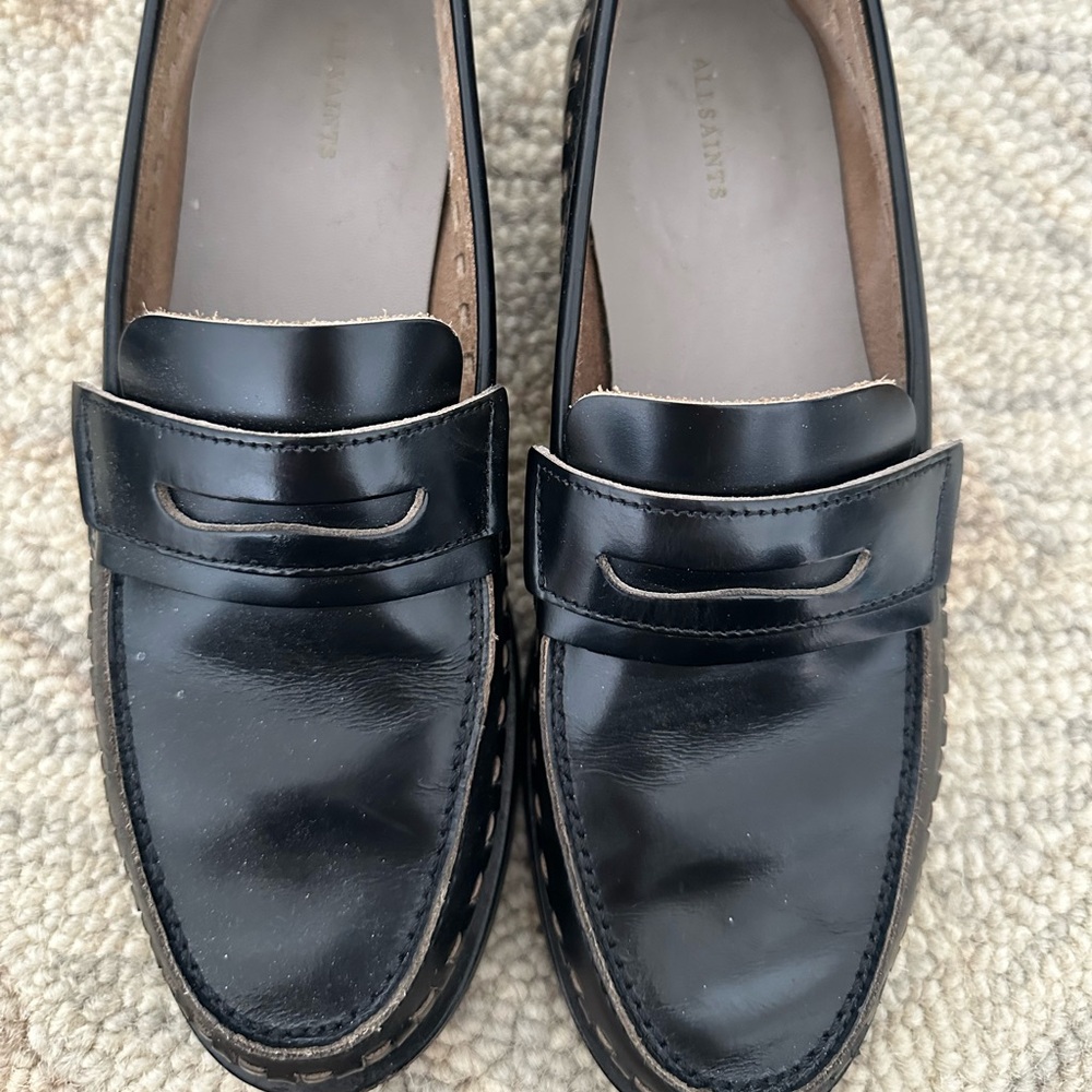 All Saints Sofie Leather Loafers